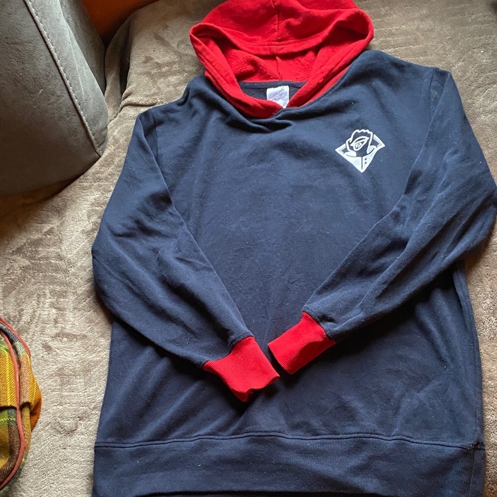 Men's LootWear Navy and Red Hoodie